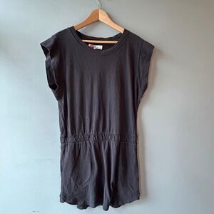 FP Beach Free People Black Jersey Knit Dress Sleeveless Elastic Waist Large